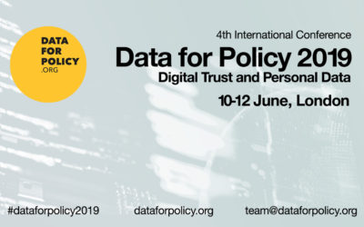 Conference Announcement: Data for Policy 2019 – June 10-12 (University College London)