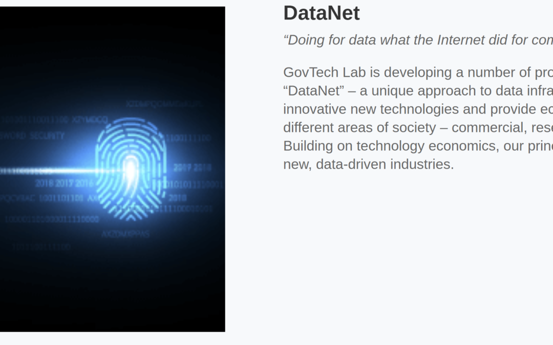 GovTech Lab Seminar: DataNet and the Future of National Data Infrastructures @UCL (26th Nov. 9.30-Noon)