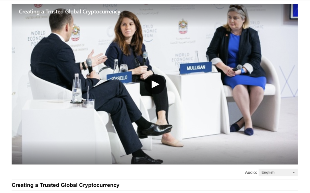 GovTech Lab’s CTO Speaking at the World Economic Forum: Creating a Trusted Global Cryptocurrency (3—4 November 2019 Dubai)